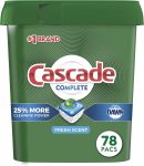 Cascade Complete Dishwasheris thatPods @ Amazon: 234 pods for 40.jan (seventeenth dc per high quality pod) at Amazon