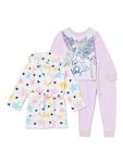 3-Piece PJ & Me Girls’ Pajama and Robe Set (Purple)