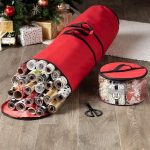 Premium Christmas Wrapping Paper Storage Bag – Fits 20 Rolls & Ribbon Holder $5.49