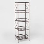 Threshold Square Tube 5 Tier Decorative Shelving Unit (Bronze)
