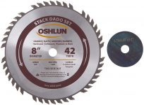 Oshlun SDS-0842 8″ 42 Tooth Stack Dado Saw Blade Set w/ 5/8″ Arbor