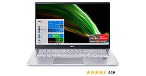 Acer Swift 3 Laptop | 14″ Full HD IPS 100% sRGB Display | AMD Ryzen 7 5700U Octa-Core | 8 GB LPDDR4X | 512GB NVMe SSD | Backlit KB | Finger print reader – $589.99
