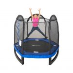 Kinertial 7 ft Hexagonal Kids Trampoline with Security Enclosure Web (Ages 3 – 10) – Walmart.com – $69.97