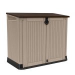 71-Gal Outdoor Deck Box $49 at Walmart, additionally Keter Store-It-Out Midi 30-Cu Ft All-Weather Resin Storage Shed $139