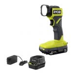Ryobi 18V Cordless LED Light Package with 1.5 Ah Battery and Charger