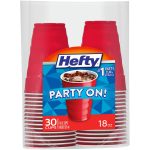 30-Ct 18-oz Hefty Party On Disposable Plastic Cups (Red)