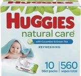 560-Count Huggies Natural Care Refreshing Baby Wipes (Cucumber/Green Tea)