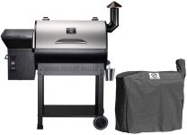 Z GRILLS ZPG-7002E 2020 Upgraded Wooden Pellet Grill & Smoker, 8-in-1 BBQ Grill w/ Auto Temp Management & 700 Sq.-Inch Cooking Space for $349