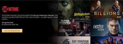 30-Day Free Showtime Trial at Amazon Prime TV