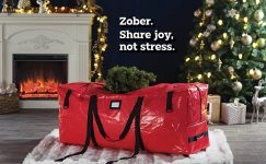 ZOBER Premium Christmas Storage Luggage as much as 60% off – 7.5 ft christmas tree and 24″ or 36″ wreath – heavy obligation polyester, not a tarp bag $8.4