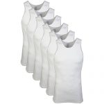 6-Pack Men’s Gildan A-Shirts Tanks (White)