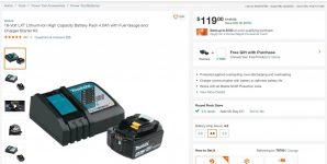 Makita 18-Volt LXT Battery Pack 4.0Ah starter Equipment BOGO $119