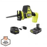 RYOBI ONE+ HP 18V Brushless Cordless Compact One-Handed Reciprocating Saw Kit with 1.5 Ah Battery and 18V Charger PSBRS01K – $89 at Dwelling Depot