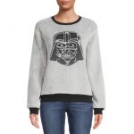 Juniors’ Graphic Pullover Fleece Sweatshirt: Star Wars, NASA, MTV
