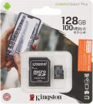 128GB Kingston microSDXC Canvas Select Plus Class 10 UHS-I Memory Card + Adapter