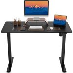 Flexispot EG1 Standing Desk Peak Adjustable Desk Electrical Sit Stand Desk 48 x 24 Inches Residence Workplace Desks with Splice Board (Vici Black Body + Black Prime) $144.75