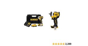 DEWALT 20V MAX XR Influence Driver Package, Brushless, 3-Pace, 1/4-Inch, 2.0-Ah (DCF887D2) + DEWALT DCF911B 20V MAX 1/2″ Influence Wrench with Hog Ring Anvil – $210
