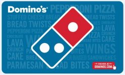 $50 Domino’s Pizza Gift Card for $42.50, Paypal