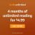 4-Months of Kindle Unlimited Subscription Trial for $4.99