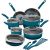 Rachael Ray 15-Piece Nonstick Pots and Pans Set/Cookware Set, Marine Blue – $99.99