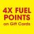 4x Kroger FUEL POINTS on reward playing cards. FRI – SAT – SUN Only. Expires 1/9/22