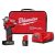Milwaukee M12 FUEL 12-Volt Lithium-Ion Brushless Cordless Stubby 3/8 in. Impression Wrench Equipment with One 4.0 and One 2.0Ah Batteries-2554-22 – $189