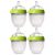 4-Count Comotomo 5-Oz Silicone Baby Bottles + 4 Replacement Nipples