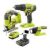 Ryobi ONE+ 18V Cordless 3-Tool Combo Kit w/ Battery & Charger