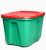 Homz Products Giant 18-Gallon (72-Quart) Crimson/Inexperienced Vacation Tote with Normal Snap Lid $2.67 @lowes YMMV