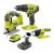 RYOBI ONE+ 18V Cordless 3-Tool Combo Equipment with 1.5 Ah Battery and Charger $89