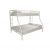 DHP Dusty Twin Over Full Metal Bunk Bed Frame w/ Integrated Ladder (Off White)