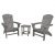 Costco Members: 3-Piece Portside Shellback Adirondack Set (Gray)