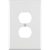 Leviton PJ8-WM 1-Gang Duplex Device Receptacle Wallplate, Midway Size, Thermoplastic Nylon, Device Mount, 10 Pack, White $4.08