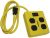 4-Outlet Metal Power Block w/ Lighted Switch (Yellow)