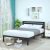 Amazon Basics Metal Bed Frame with Modern Headboard & Wood Slats (King)