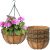 4-Pack 10″ Amagabeli Metal Hanging Plant Planter Basket w/ Coco Coir Liner