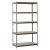 72″ Muscle Rack 5-Shelf Steel Shelving Unit (Silver Vein)