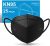 25-Pack Funight KN95 5-Ply Face Masks (Black)