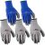 5-Pairs Wells Lamont Nitrile Work Gloves (Large, Grey/Blue)