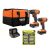 Ridgid 18V Cordless Drill/Driver & Impact Driver w/ 2x 2Ah Batteries & Charger