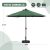 9′ Solar LED Lighted Patio Umbrella w/ Height Adjustment, Tilt and Crank Lift (Green) $40 + Free Shipping
