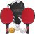 Nibiru Sport Ping Pong Paddles Set of 2 Table Tennis Paddles Kit w/ 3 Balls & Portable Case $6 + free shipping w/ Prime or on orders over $25