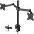 Huanuo Dual Monitor Stand w/ C Clamp & Base (for 13 to 27″ Monitors)