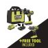 RYOBI ONE+ 18V Lithium-Ion 2.0 Ah Compact Battery (2-Pack) with 6-Port Charger PBP2006-PCG006 – $57.10