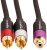 10-Pack 12″ Amazon Basics RCA Y-Adapter Splitter Cable (2-Male to 1-Female)