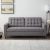 76″ Brookside Brynn Polyester Upholstered Square Arm Sofa (Light Gray)