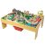 ChildKraft Adventure Town Railway Wooden Train Set w/ 120 Accessories & Storage Bins