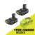 RYOBI ONE+ 18V Lithium-Ion 2.0 Ah Compact Battery (2-Pack) with 6-Port Charger PBP2006-PCG006 – $57.10