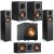 Klipsch Speaker Bundle: R-610F (Pair) + R-41M (Pair) + R-52C + R-12SW