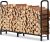 8′ Amagabeli Steel Outdoor Fire Wood Log Rack